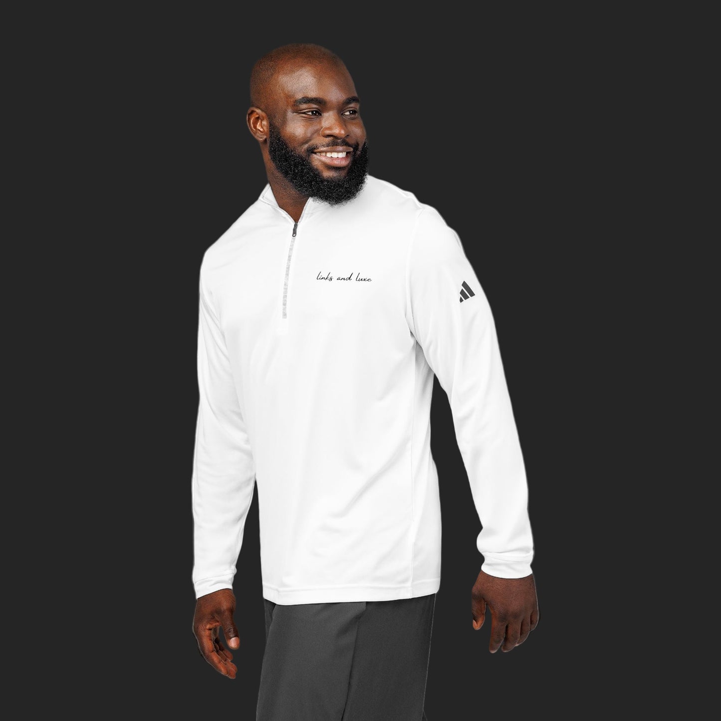 Links & Luxe x Adidas Quarter Zip "Performance with Prestige"